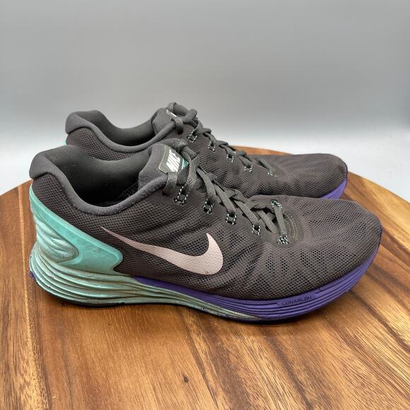 Nike LunarGlide 6 Shoes Womens Size 7 Gray Running Comfort Walking Gym Sneakers - Picture 1 of 8